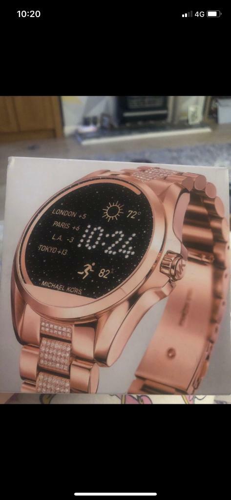 michael kors rose gold diamante watch